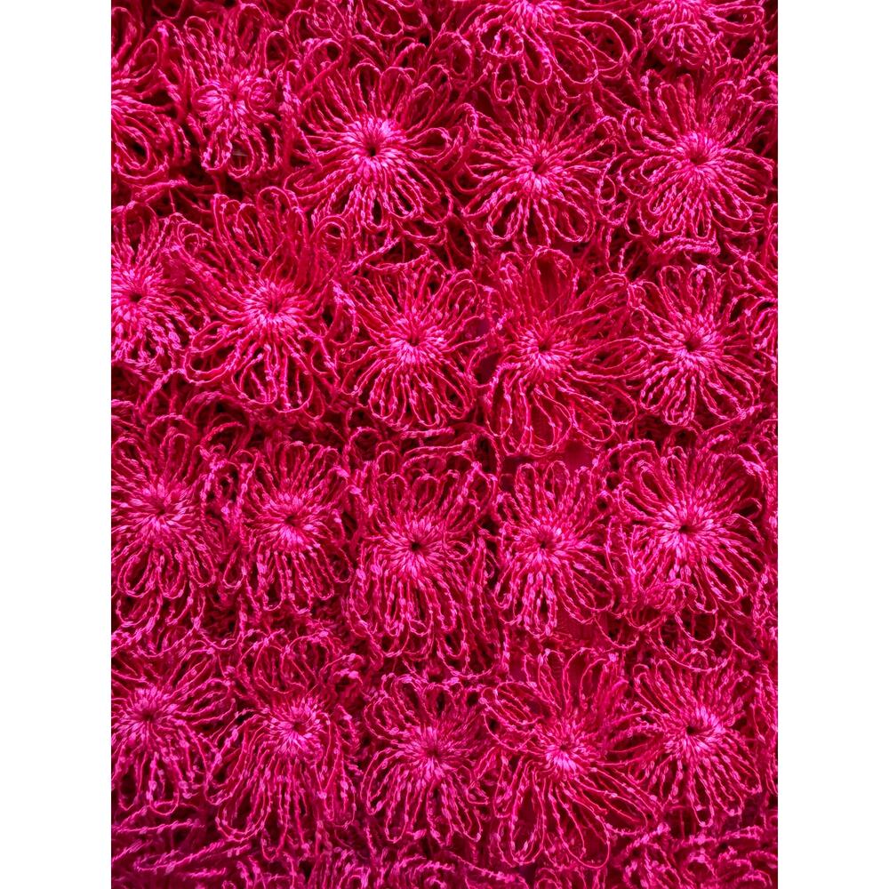 Magda Butrym Pink Crochet Flower Mini Shift Dress - Picture 12 of 16